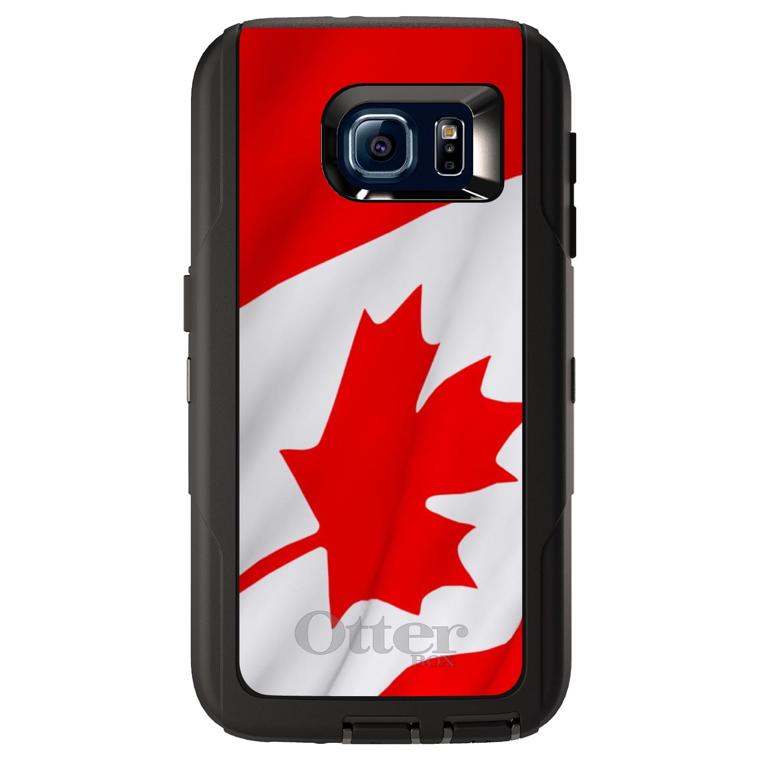 DistinctInk Custom Black OtterBox Defender Series Case for Samsung Galaxy S6 Red... by DistinctInkâ„¢