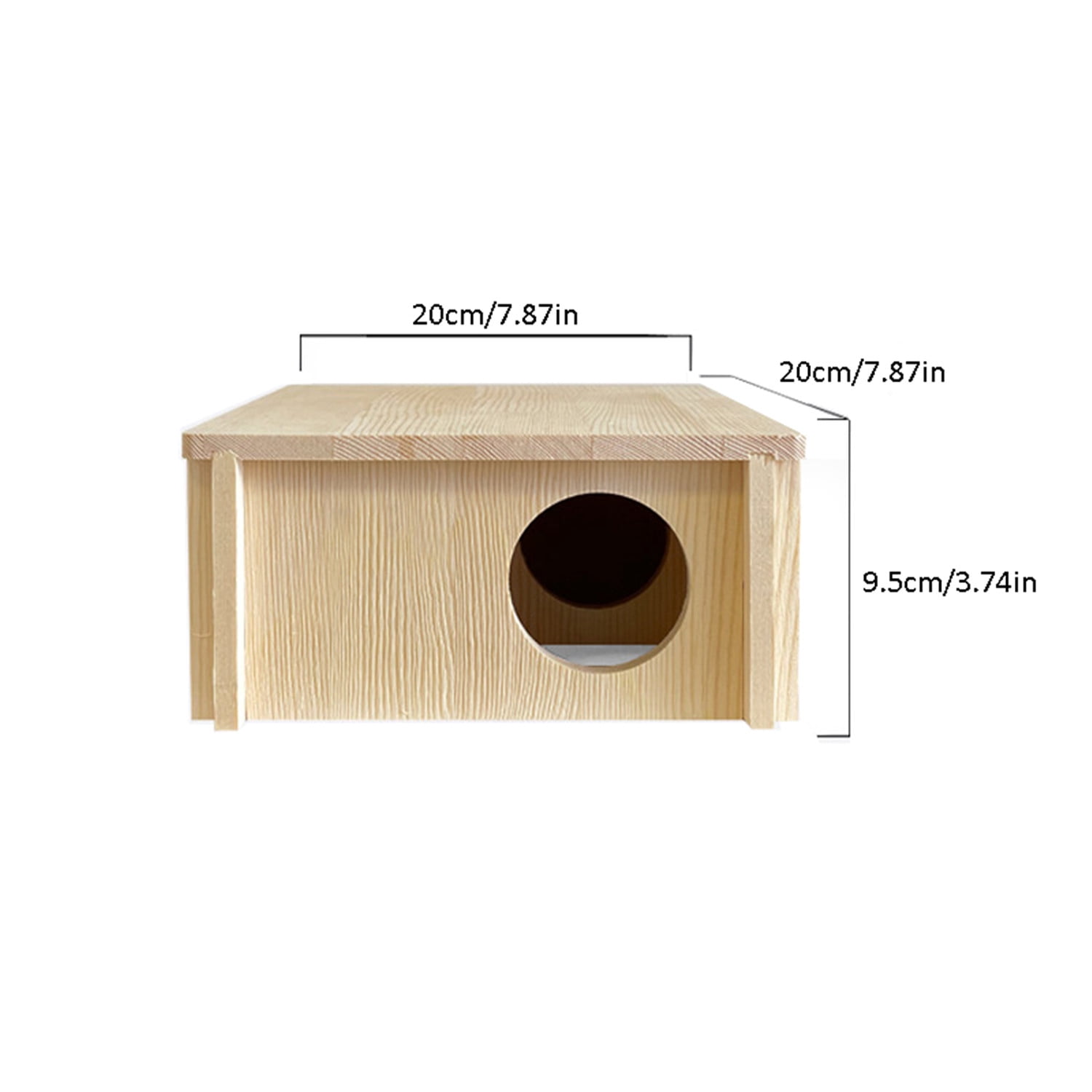 BQBQERT Hamster Wooden House Natural Small Animal Cage Chew Toy for Mouse Gerbil Hedgehog