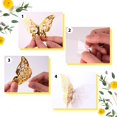 thumbnail image 3 of 120 Pcs 3D Gold Butterfly Wall Decor 5 Styles 3 Sizes Butterfly Decorations Removable Stickers 3D Butterfly Wall Decals Sticker for Butterfly Decorations Party Cake Living Room Bedroom, 3 of 7