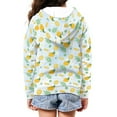 thumbnail image 3 of Xoenoiee Flower Lemon Print Kids Zip Up Hoodie for Girls Boys 8-10 Years Fall Outfits Hooded Jacket with Pocket Teens Youth Athletic Hoodies Long Sleeve Casual Coat Top, 3 of 7