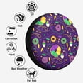 thumbnail image 6 of Kdxio Mardi Gras and Donuts for Tire Cover Wheel Protectors Tyre Covers Weatherproof Wheel Covers Universal Fit for Trailer Rv SUV Truck Camper Travel Trailers 16 inch, 6 of 8