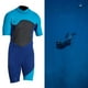 thumbnail image 4 of Traje de neopreno de manga corta para hombre y adulto, traje de baño de surf corto de una pieza para mantenerse abrigado. Azul XXXL, 4 of 8