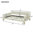 thumbnail image 5 of Euroco Upholstered Twin Size Sofa Bed, Tufted Daybed with Armrest for Living Room, Beige, 5 of 10