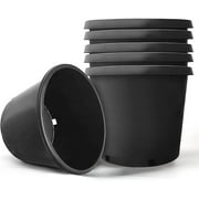 15 Gallon Flexible Nursery Pots Gallon Pot with Drainage Holes Plastic Plant Container Suitable for Indoor Outdoor Vegetables Flowers Plants 5 PCS
