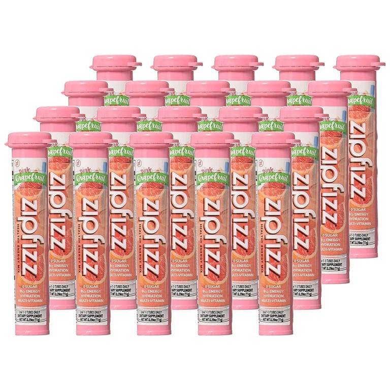 Zipfizz Energy Drink Mix, Pink Grapefruit, 20 ct, B12