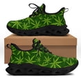 thumbnail image 1 of Zapatos planos con estampado 3D de hojas de marihuana para mujer, transpirables, de primera calidad, informales, cómodos para caminar., 1 of 6