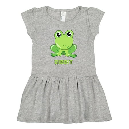 

Inktastic Ribbit Cute Green Frog Gift Toddler Girl Dress