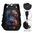 thumbnail image 3 of Salouo Forest Cool Lion Pattern Extra Large Travel Laptop,Backpack with USB Charging Port College Backpack Business Work Bag Casual Daypack Fits for Men & Women, 3 of 7