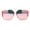 Pink Mirror, variant on Thin Plastic Geometric Squared Racer Sunglasses Pink Pink Mirror