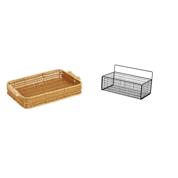 Cestas De Frutas Tejidas, Cuenco Para Aperitivos, Plato Para Pan, Estantes Flotantes Para Colgar En La Pared, Organizador De Pared De Metal Para Baño, Cesta De Almacenamiento De Alambre Para