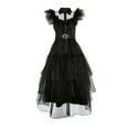 2024 Halloween Wednesday Addams Costume Dress for Girls,Kdis Halloween