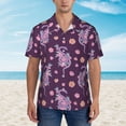 thumbnail image 2 of Gukieu Snake And Flower Print Men's Short-sleeved Shirts, Button-down Lapel Hawaiian Shirts, T-shirts, Beach Vacation Summer Casual Wear,Large, 2 of 7