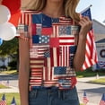 thumbnail image 2 of felwors Women's America 250th Anniversary T-Shirt – Bald Eagle, Statue of Liberty & NYC Skyline on American Flag, Patriotic Tee for 4th of July Events (Red, XXL), 2 of 7
