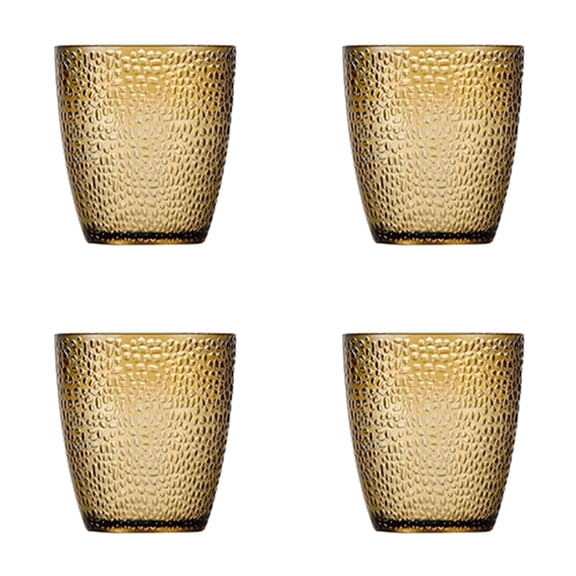 4Pcs 10oz Acrylic Drinking Glasses, Reusable Tumblers Drinkware Unbreakable Water Glasses Cups Stackable & Dishwasher Safe for Home Outdoors Restaurant, Coffee