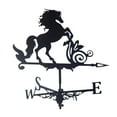 thumbnail image 6 of Iron Black Horse Weathervane Roof Mount Weather Vane Garden Ornament Black08, 6 of 6