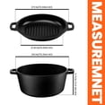 thumbnail image 2 of KICHLY Cast Iron Dutch Oven with Dual Purpose Skillet Lid, 5.QT Cast Iron Pot with 10.6 in Griddle Pan, Pre-Seasoned Heavy Duty Pot, 2 of 7