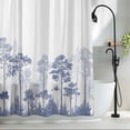 thumbnail image 2 of Pine Forest Fabric Shower Curtain Watercolor Plants Gray Blue Washable Shower Curtains for Bathroom, Waterproof Bath Curtain with Hooks Home Decor 72x84in, 2 of 8