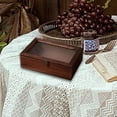 thumbnail image 6 of Yunhgft Jewelry Organizer Wooden Storage Box Empty Trinket Box Decorative with Hinge Lid 24x15.5x7cm, 6 of 9