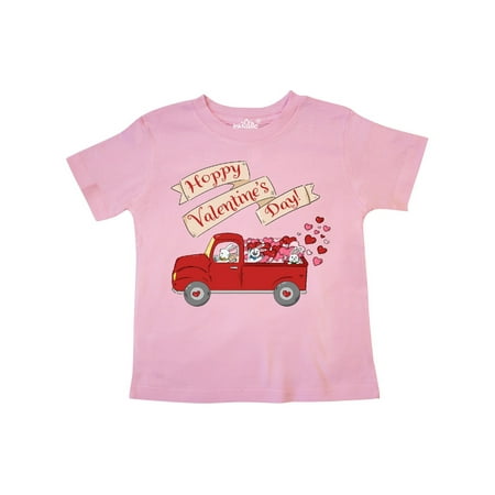 

Inktastic Hoppy Valentine s Day Bunny Truck with Hearts Gift Toddler Boy or Toddler Girl T-Shirt