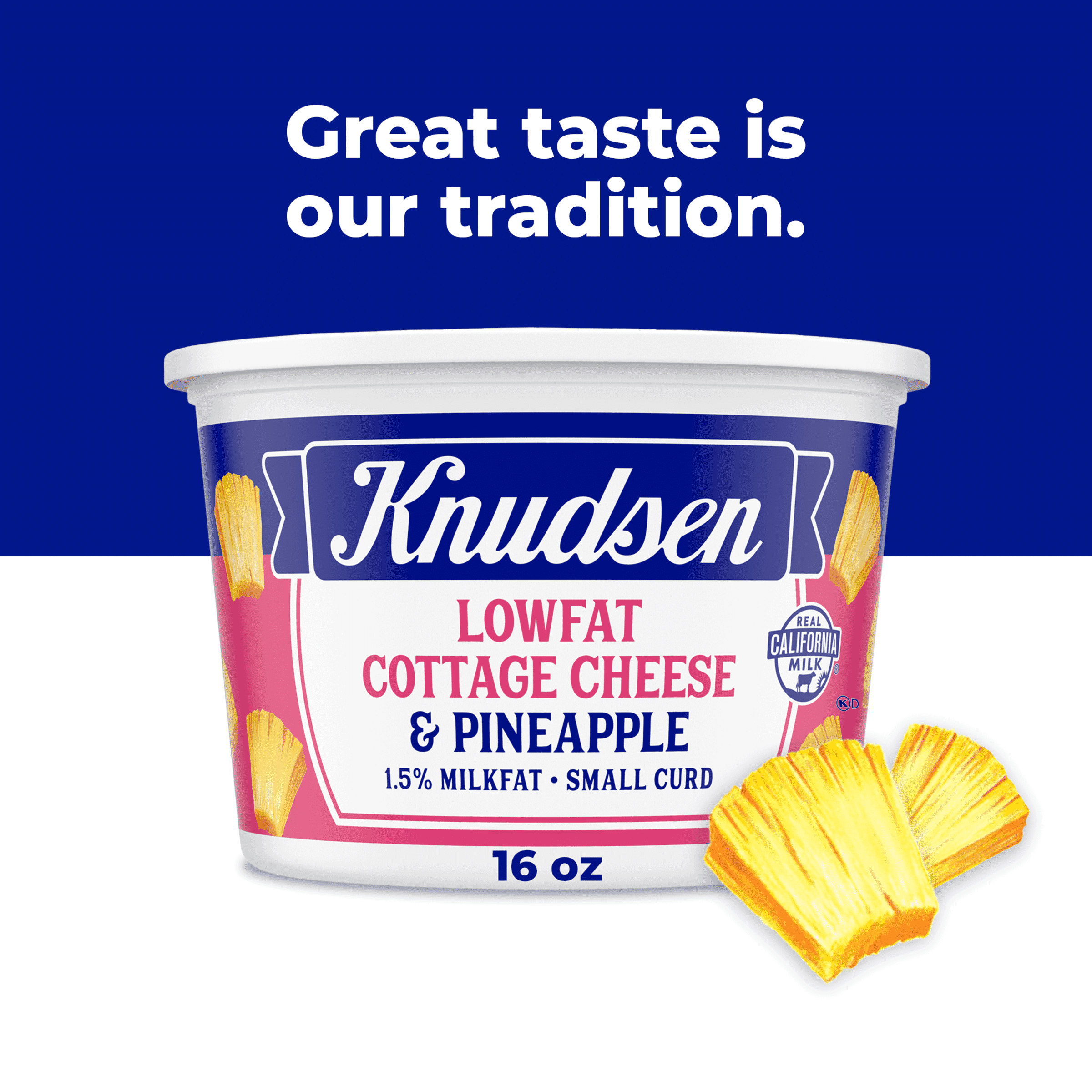 Knudsen Lowfat Small Curd Cottage Cheese & Pineapple with