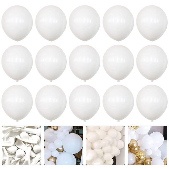 CIMAXIC White Latex Balloons, 100 Pieces Ideal for Weddings, Birthdays, and Party Decorations