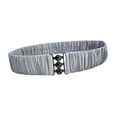 thumbnail image 4 of yuksok Elastic Waist Belt Elegant Cinch Band Trimmer for Sweater Puffer Coat Jacket Silver Gray, 4 of 8