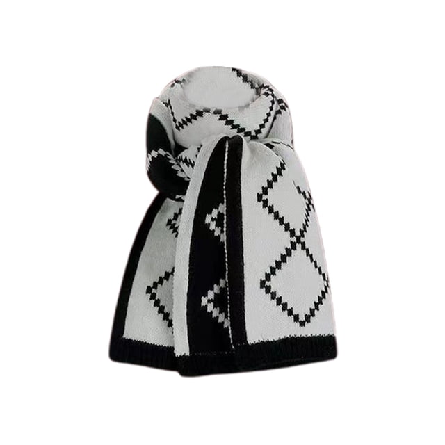 Festive Christmas Knitted Scarf Winter Warm Neck Gaiter Soft Cozy Unisex Accessory Holiday