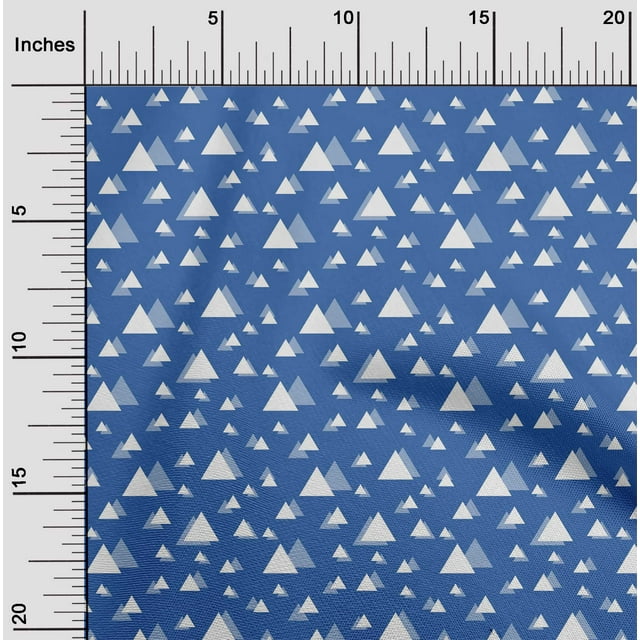 oneOone Viscose Chiffon Fabric Triangle Geometric Print Sewing Fabric BTY 42 Inch Wide