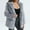Gray, variant on Babysbule Winter Coats for Women Womens Faux Gilet Long Sleeve Waistcoat Body Warmer Jacket Coat Outwear