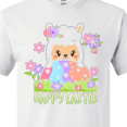 thumbnail image 3 of Inktastic Happy Easter Llama with Spring Flowers and Egg T-Shirt, 3 of 4