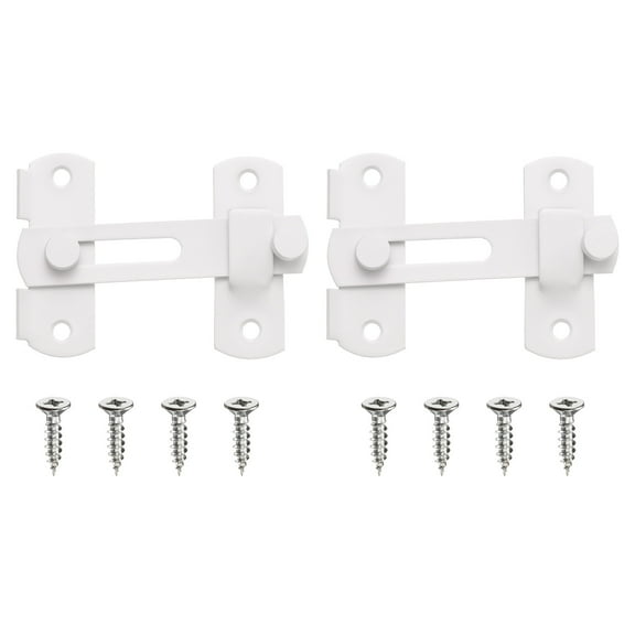 Uxcell 2-Pack Flip Latch Gate Latch, 4 Inch Stainless Steel Flip Sliding Barn Door Lock  for Barn Door[Matte White]