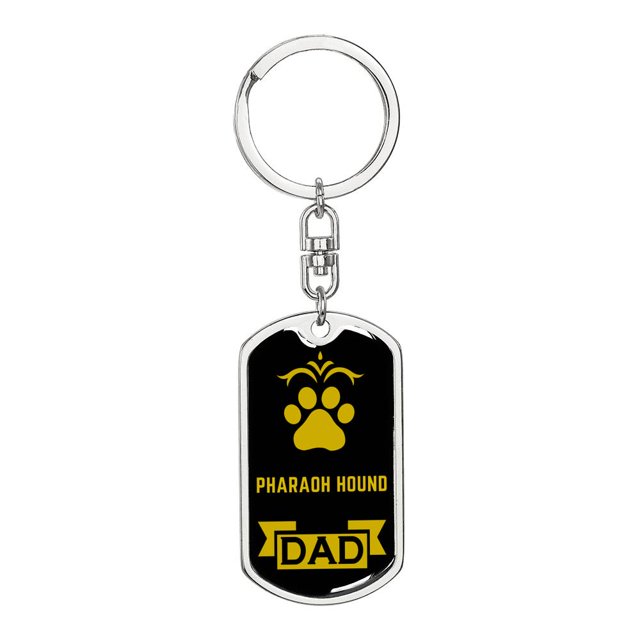 Pharaoh Hound Keychain Stainless Steel or 18k Gold