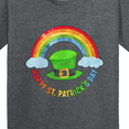thumbnail image 4 of Inktastic Happy St. Patrick's Day Rainbow and Hat Youth T-Shirt, 4 of 5
