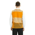 thumbnail image 3 of Toptie Adult Mesh Vest Zipper Supermarket Team Volunteer Uniform Vest - Orange, 3 of 7
