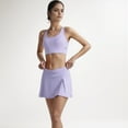 thumbnail image 2 of Women's V Crossover Waist Tennis Skort with Built-In Shorts and White Trim Detail - Medium, Purple, 2 of 7