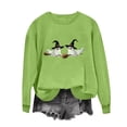 thumbnail image 4 of Trikvn Women's Funny Halloween Sweaters Crewneck Long Sleeve Pullover Tops Witch Hat Ghost Riding Broom Graphic Shirts Fall Casual Festive Cozy Holiday Apparel, 4 of 5