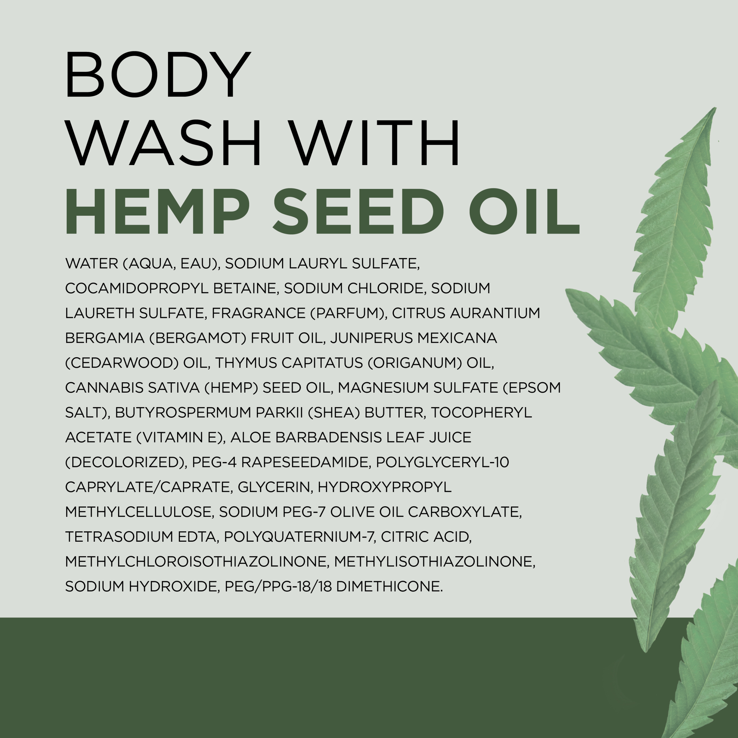 Dr Teal's Body Wash With Pure Epsom Salt & Cannabis Sativa Hemp Seed 