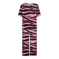 thumbnail image 4 of Ensemble de Pyjama pour Femmes Shorts Femmes Imprimé Col Rond Manches Courtes Chemise de Nuit et Ensembles Pantalon Tenue d'Intérieur Pyjamas avec Poches Hauts à Manches Courtes pour Femmes Ensemble de Pyjama pour Femmes Été, 4 of 12