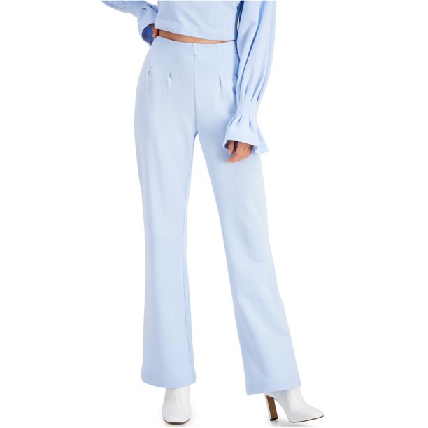 INC - Pantalones deportivos plisados para mujer, azul, extragrande
