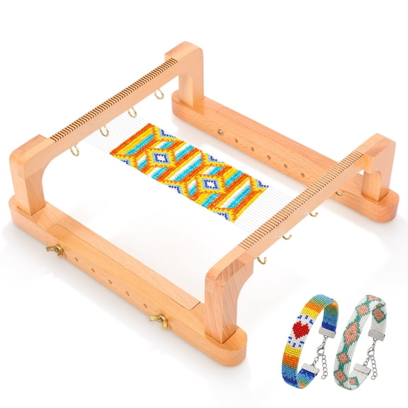 Adjustable Bead Tool Wood Bead Bracelet Making Supply Beading Tool Kit Wood Beading Supplies for Daily DIY Art and Personalized Jewelry Production