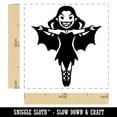 thumbnail image 2 of Cartoon Vampire Woman Halloween Self-Inking Rubber Stamp Ink Stamper - Fuchsia Ink - Small 1 Inch, 2 of 7