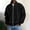 Black, variant on Lightweight Jackets for Men Solid Loose Waffle-Knit Zip Up Collared Jacket Fall Casual Comfy Travel Hiking Sports Jacket