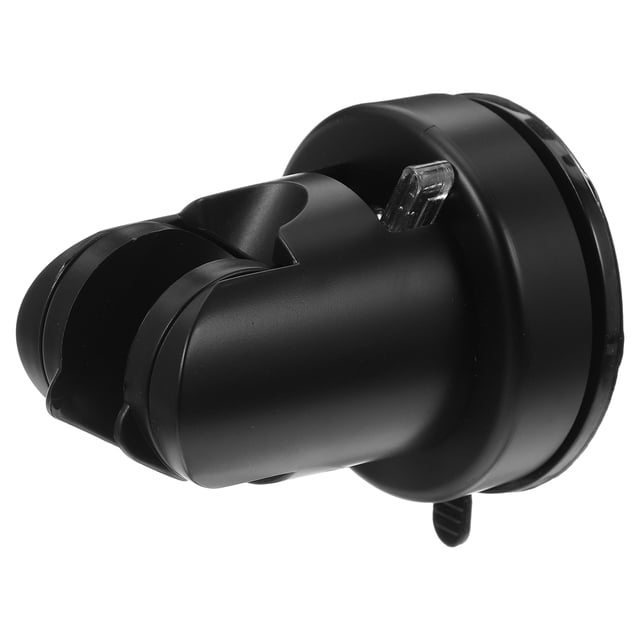 Houderco Soporte De Ducha Con Ventosa Ajustable En Plástico Color Negro Para Montaje Sin Taladro