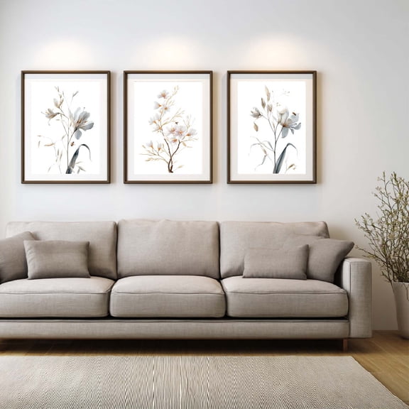 Green Leaves Flower Plant Abstract Canvas Painting Wall Art for Living Room Bedroom Decoration, Poster Print, Frameless
