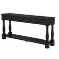 thumbnail image 2 of JERFIT 63 inch Sofa Table with Drawers, Espresso Acacia Wood Console Table for Entryway, Hallway & Living Room, Long Storage Table with Shelf, 2 of 5
