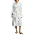 thumbnail image 1 of Gupgi Women Plush Bathrobe Winter Pajama Kimono Floral Print Fleece Long Robe Loungewear Spa Night Robe with Pockets, 1 of 9