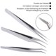 thumbnail image 3 of Professional Eyelash Tweezers Set of 2 Stainless Steel Eyelash Tweezers for Eyelash Extensions And Nail Design, 3 of 4