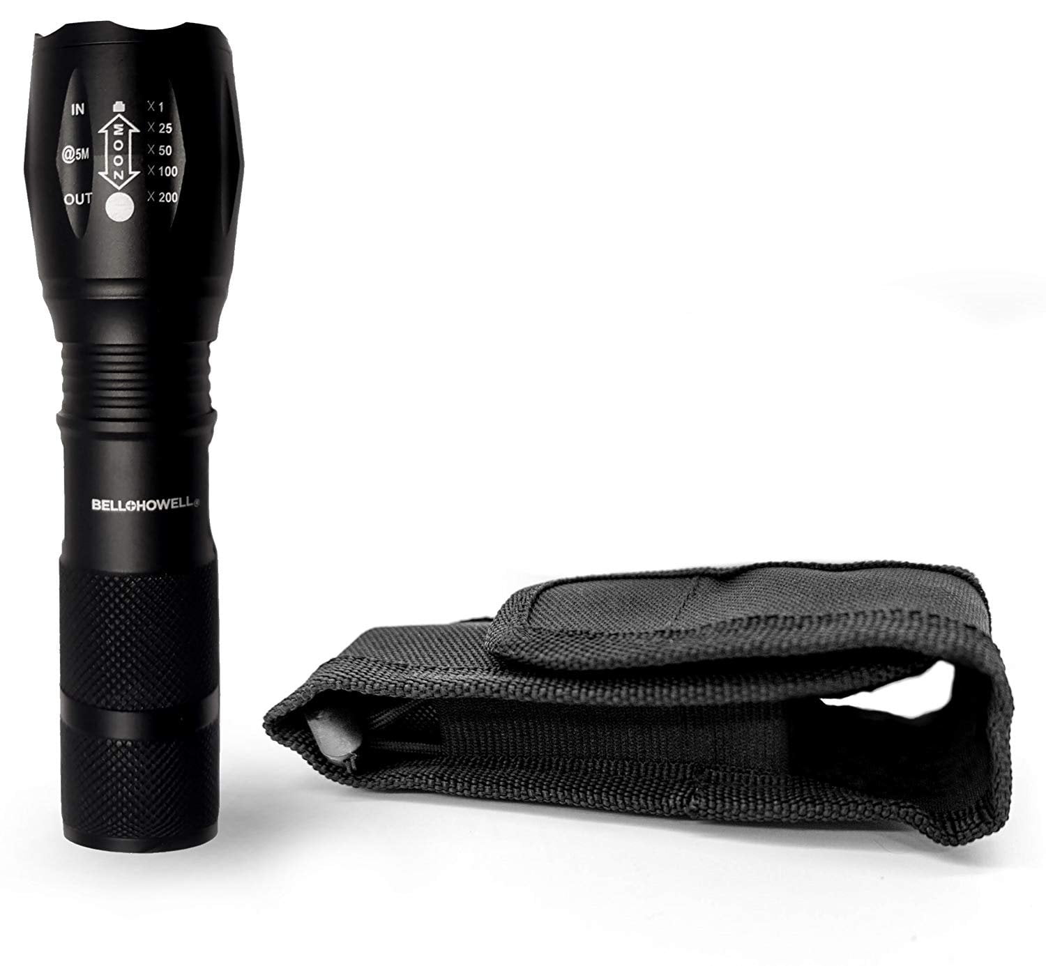 Bell Howell TACLIGHT FLASHLIGHT Military-Grade, Magnetic Base w/Holster,  Modes  Zoom Function As Seen On TV 40x Brighter