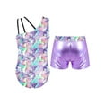 thumbnail image 2 of CHICTRY Kids Girls 2Pcs Gym Sports Yoga Suit Colorful Prints Sleeveless Leotard with Shorts Dance Outfit Bright Shadow Pink 10, 2 of 5