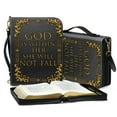 thumbnail image 2 of Kuiaobaty Cross Flower Print Bible Cover for Women Men God is Within Her Book Cover PU Leather Bible Case with Handle Multifunctional Bible Study Tools Christian Tote Bags with Shoulder Strap, XL, 2 of 7